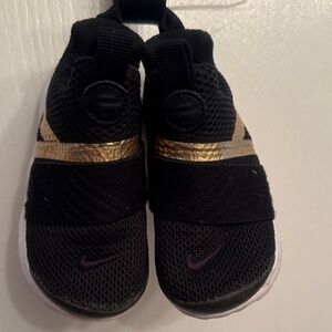 Nike Kids Black and Gold Athletic Sneakers